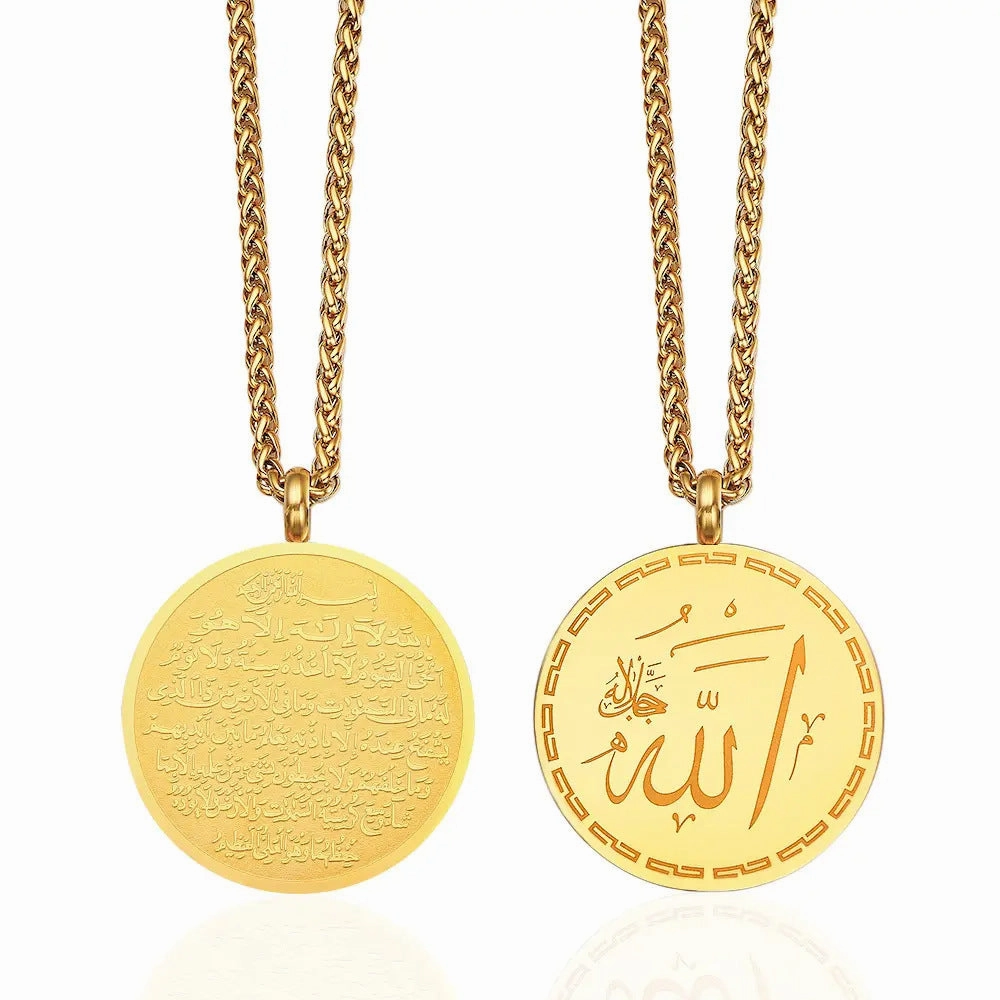Wholesale Geometric Round Pendant Stainless Steel Necklace