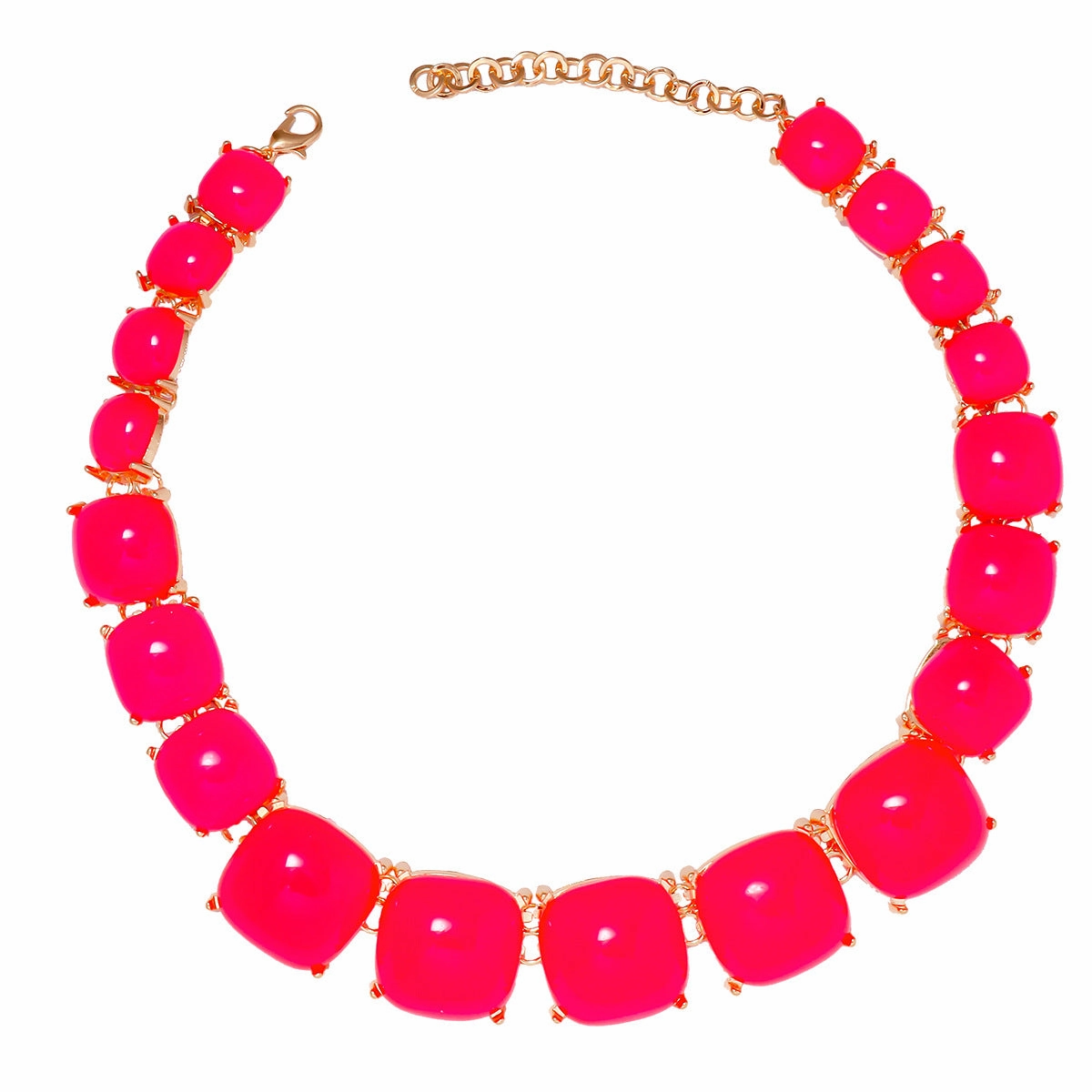 Wholesale Geometric Semicircle Round Resin Transparent Necklaces
