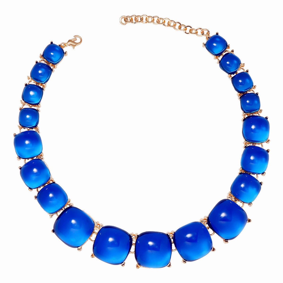 Wholesale Geometric Semicircle Round Resin Transparent Necklaces
