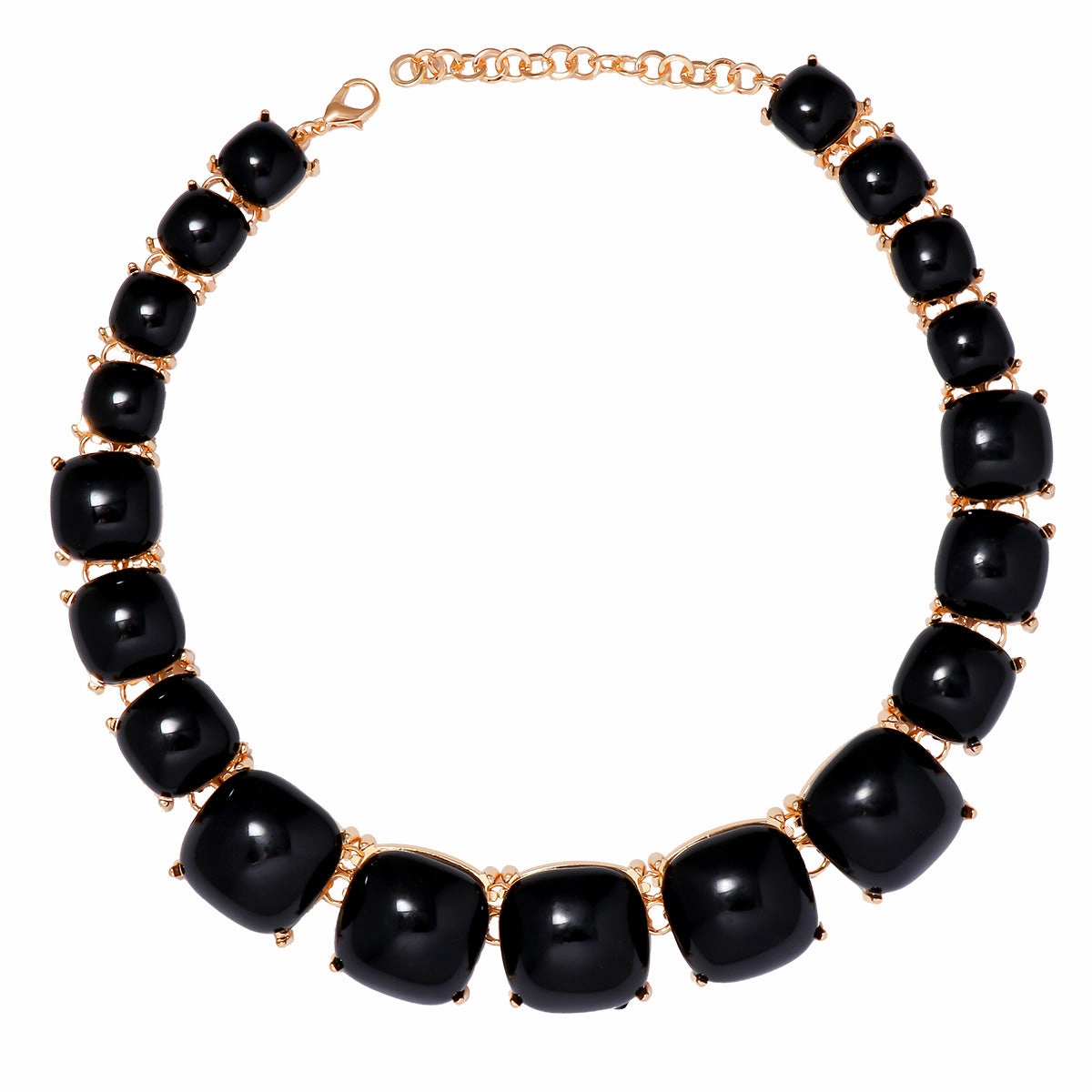 Wholesale Geometric Semicircle Round Resin Transparent Necklaces