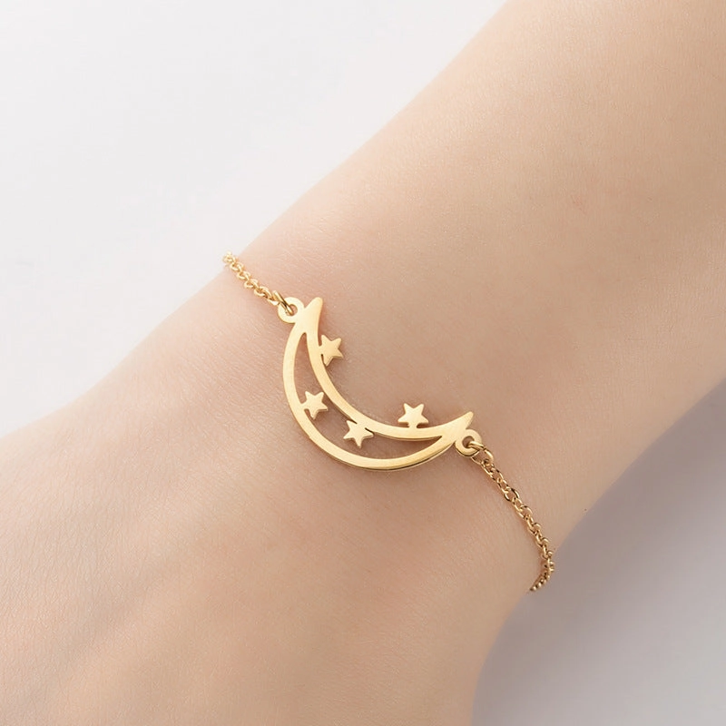 Wholesale Geometric Star Moon Love Bracelet