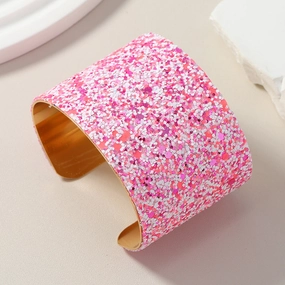 Wholesale Glitter Pink Gradient Color Brilliant Bracelet