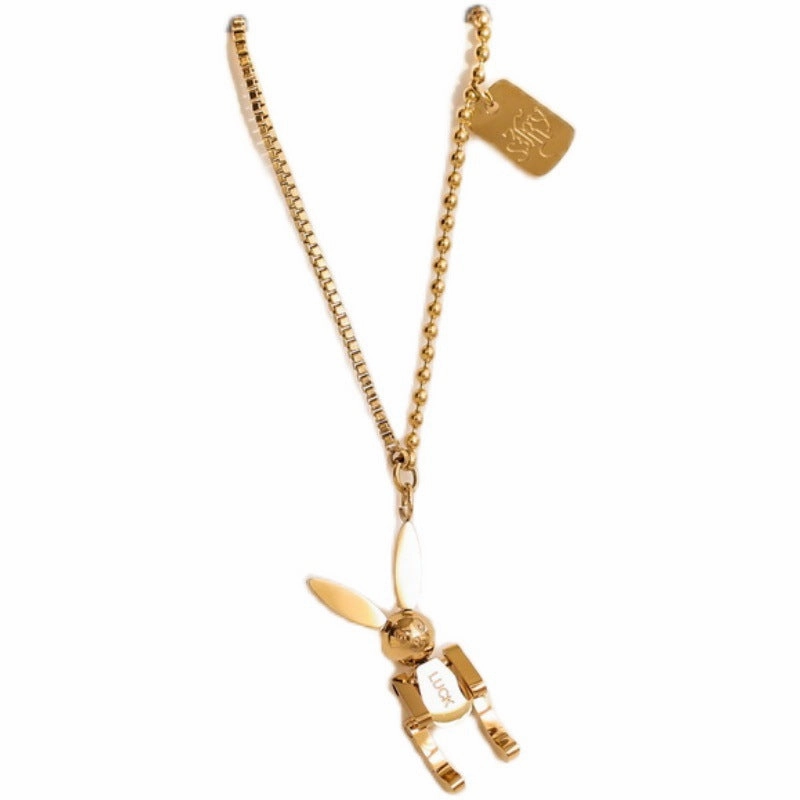 Wholesale Gold Bunny Titanium Steel Necklaces
