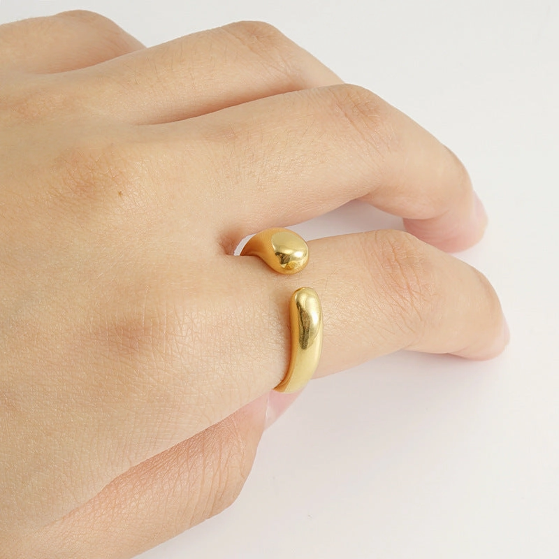 Wholesale Gold Plated Adjustable Stainless Steel Rings