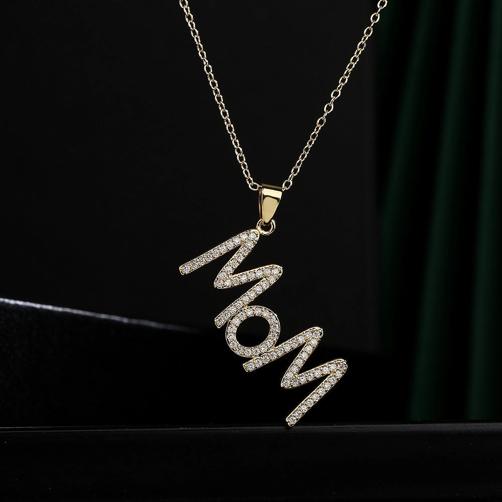 Wholesale Gold Plated Mother's Day Alloy Necklaces