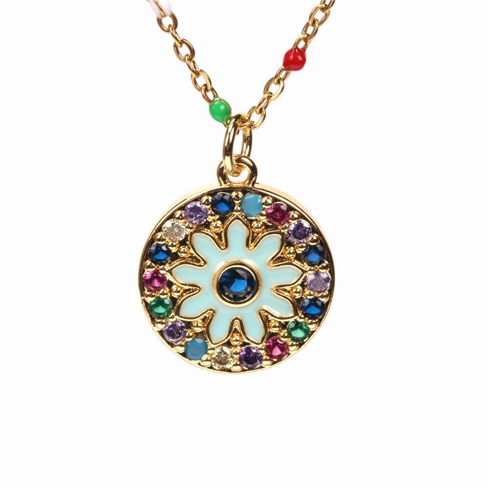 Wholesale Gold Plated Oil Drip Gild Clavicle Necklaces