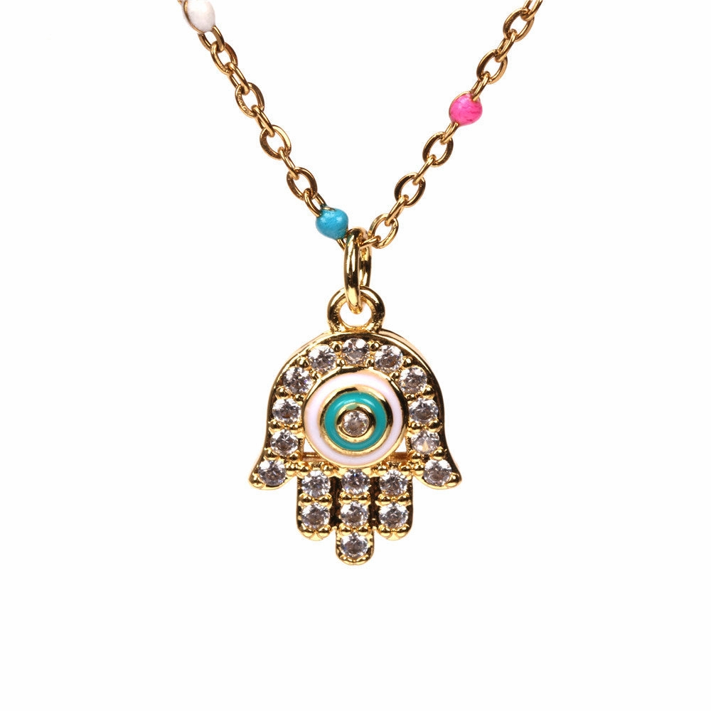 Wholesale Gold Plated Oil Drip Gild Clavicle Necklaces