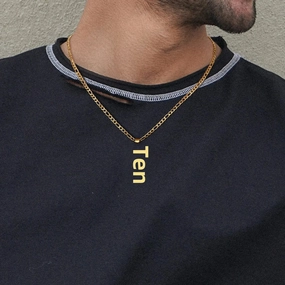Wholesale Gold Plated Stainless Steel Cross Necklace Men's Figaro Chain