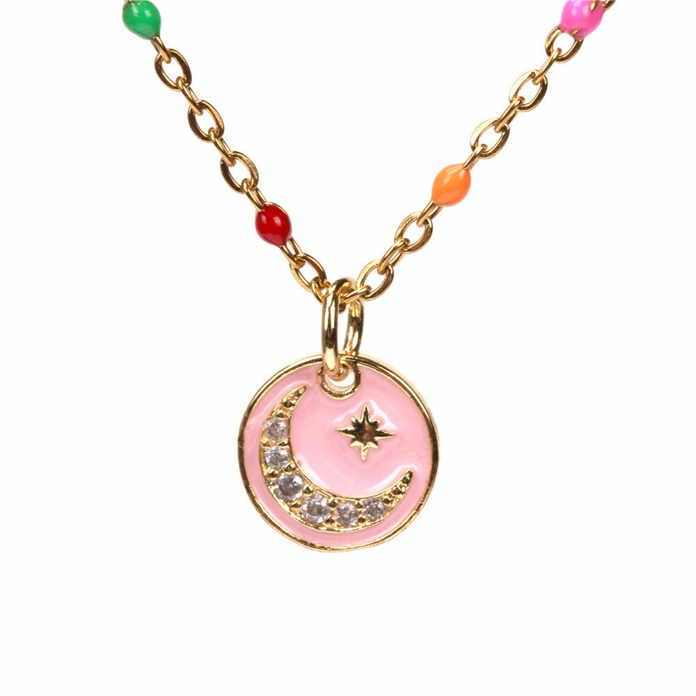 Wholesale Gold Plated Stars and Moons Necklaces