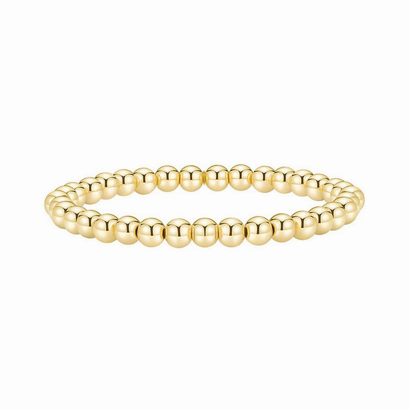 Wholesale Gold Plated Stretch Multilayer Stackable Bead Bracelet