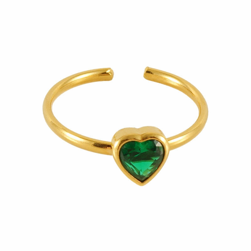 Wholesale Gold Titanium Steel Flower Rings