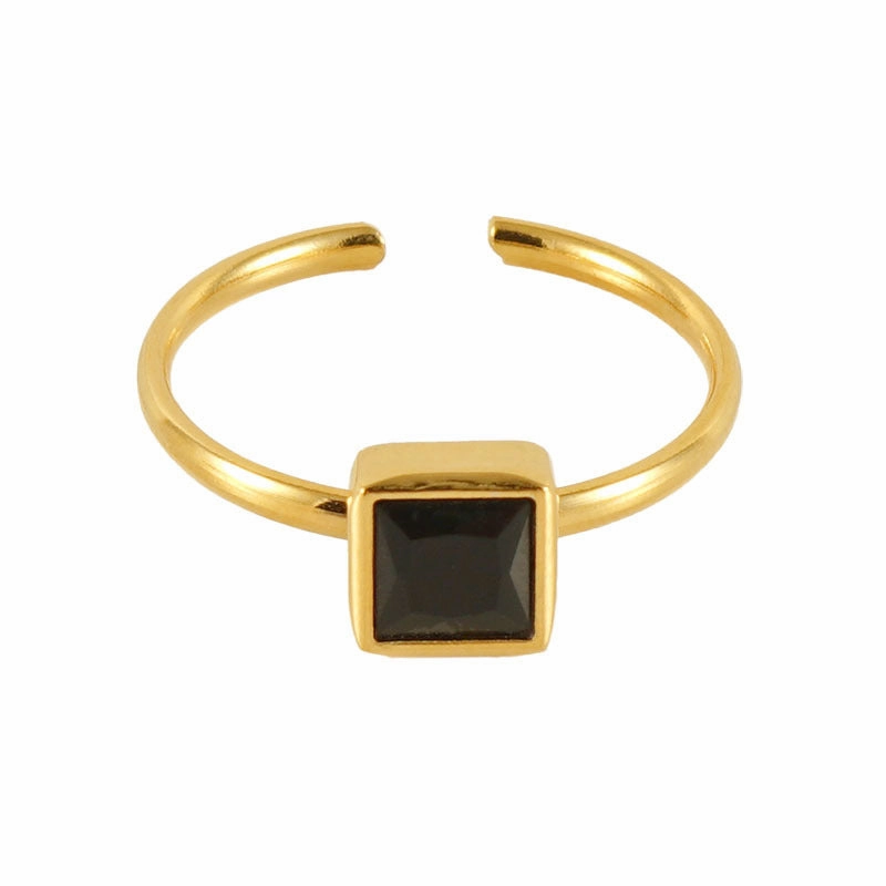 Wholesale Gold Titanium Steel Flower Rings