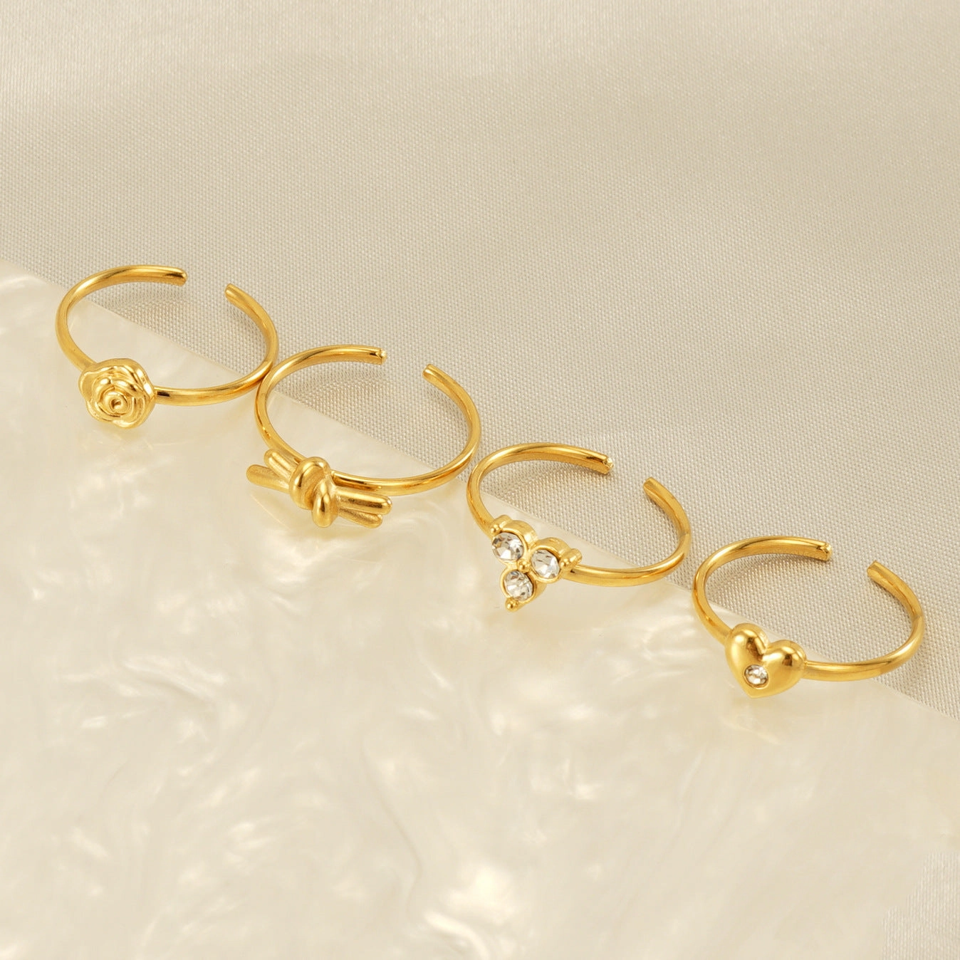 Wholesale Gold Titanium Steel Rings