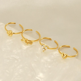 Wholesale Gold Titanium Steel Rings