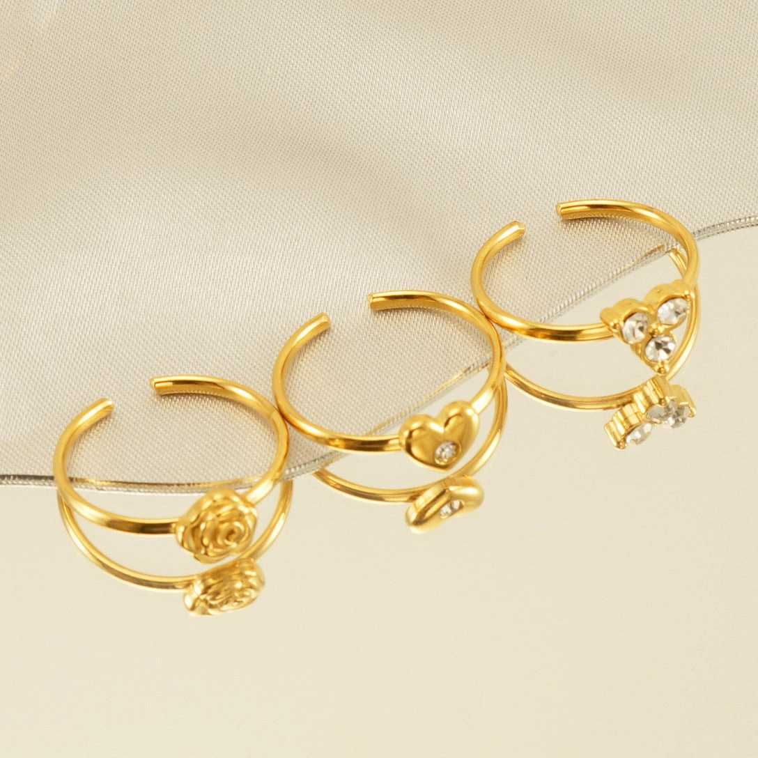 Wholesale Gold Titanium Steel Rings