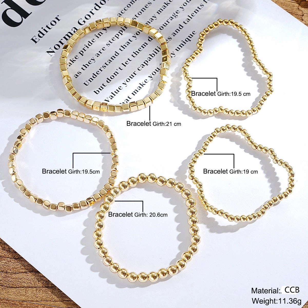 Wholesale Gold vintage round bead bracelet
