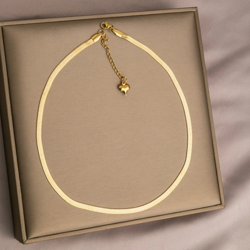 Wholesale Golden Titanium Steel Non-fading Necklace Clavicle Chain
