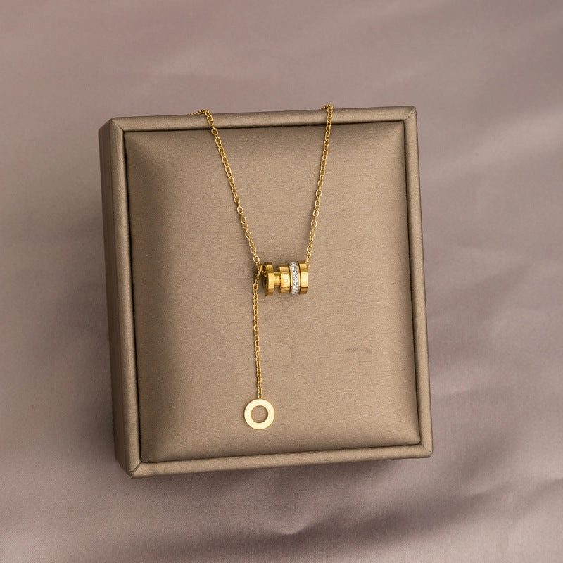 Wholesale Golden Titanium Steel Non-fading Necklace Clavicle Chain