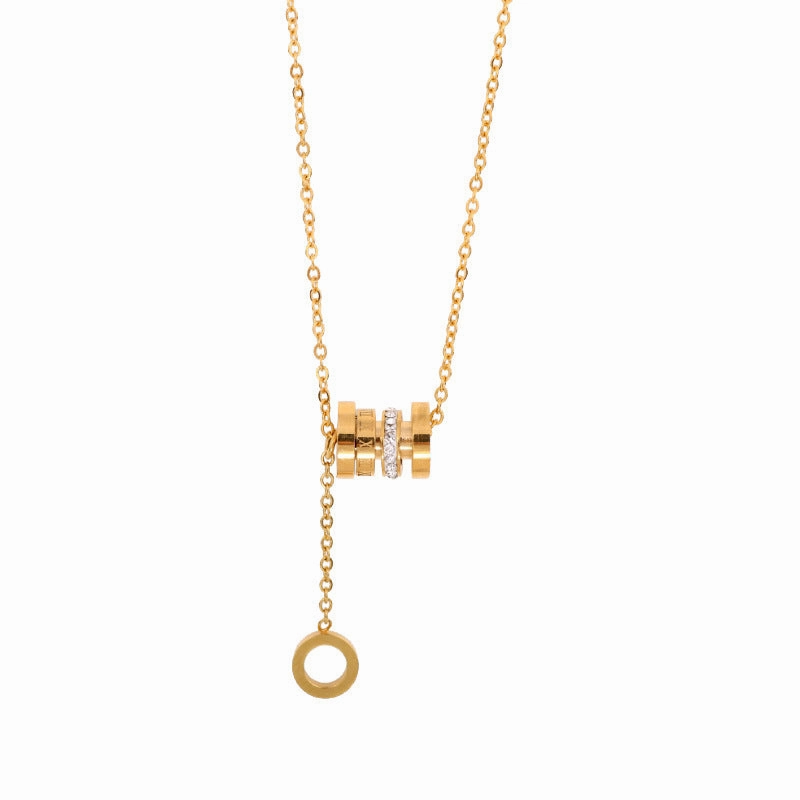 Wholesale Golden Titanium Steel Non-fading Necklace Clavicle Chain