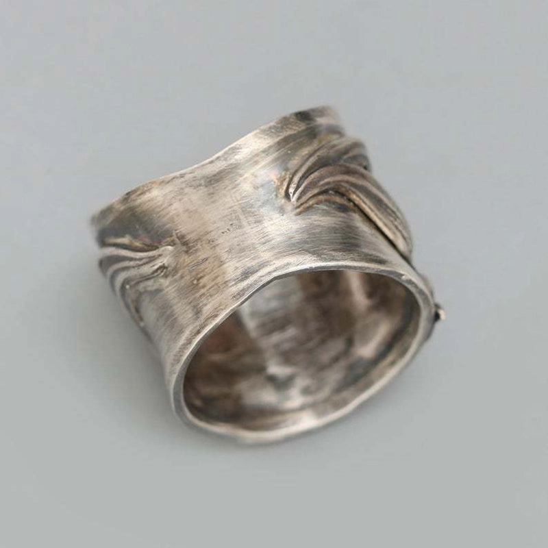 Wholesale Goth Theme Ring Alloy Lily Flower Wrap Vintage OLY-RS-HC003