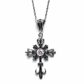Wholesale Gothic Cross Crystal Pendants Alloy Necklaces