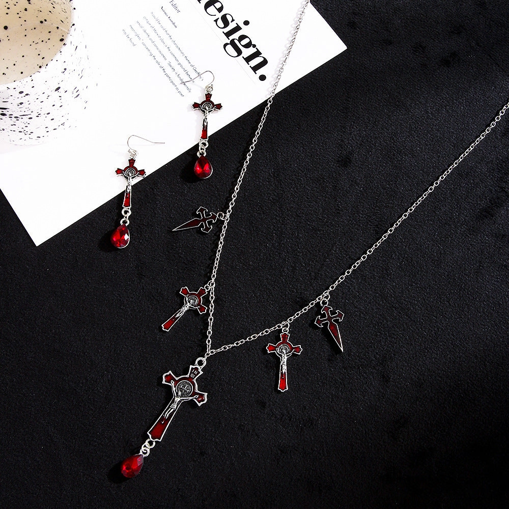 Wholesale Gothic Exaggerated Cross Pendant Necklaces