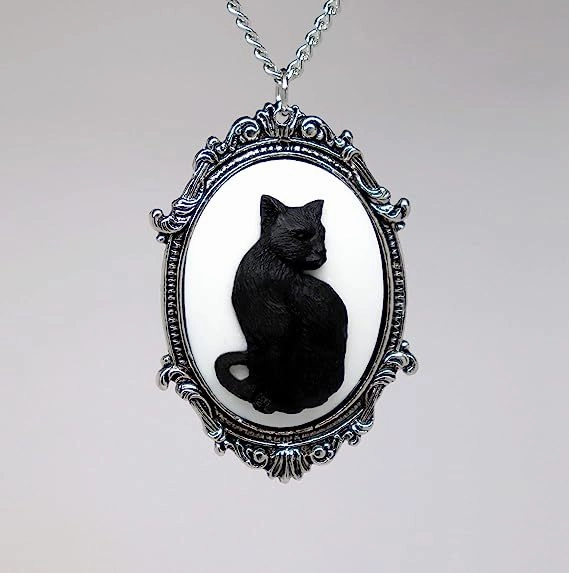Wholesale Gothic Metal Black Cat Pendant Alloy Necklaces