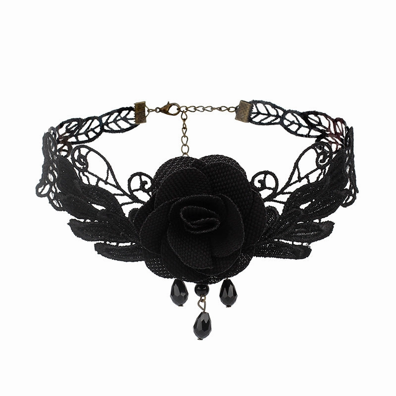 Wholesale Gothic Multilayer Tassel Lace Necklace