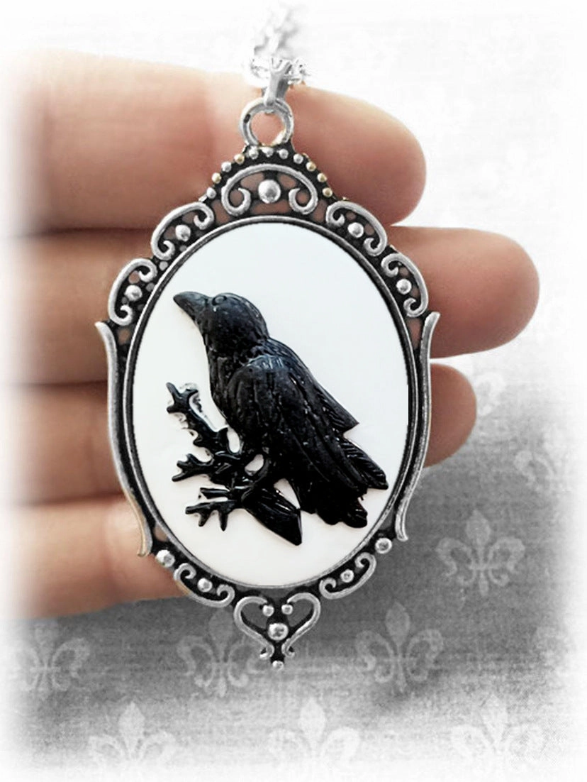 Wholesale Gothic Style Raven Pendant Alloy Necklaces