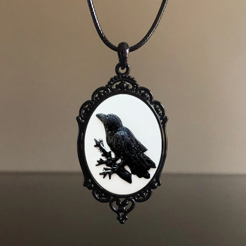 Wholesale Gothic Style Raven Pendant Alloy Necklaces