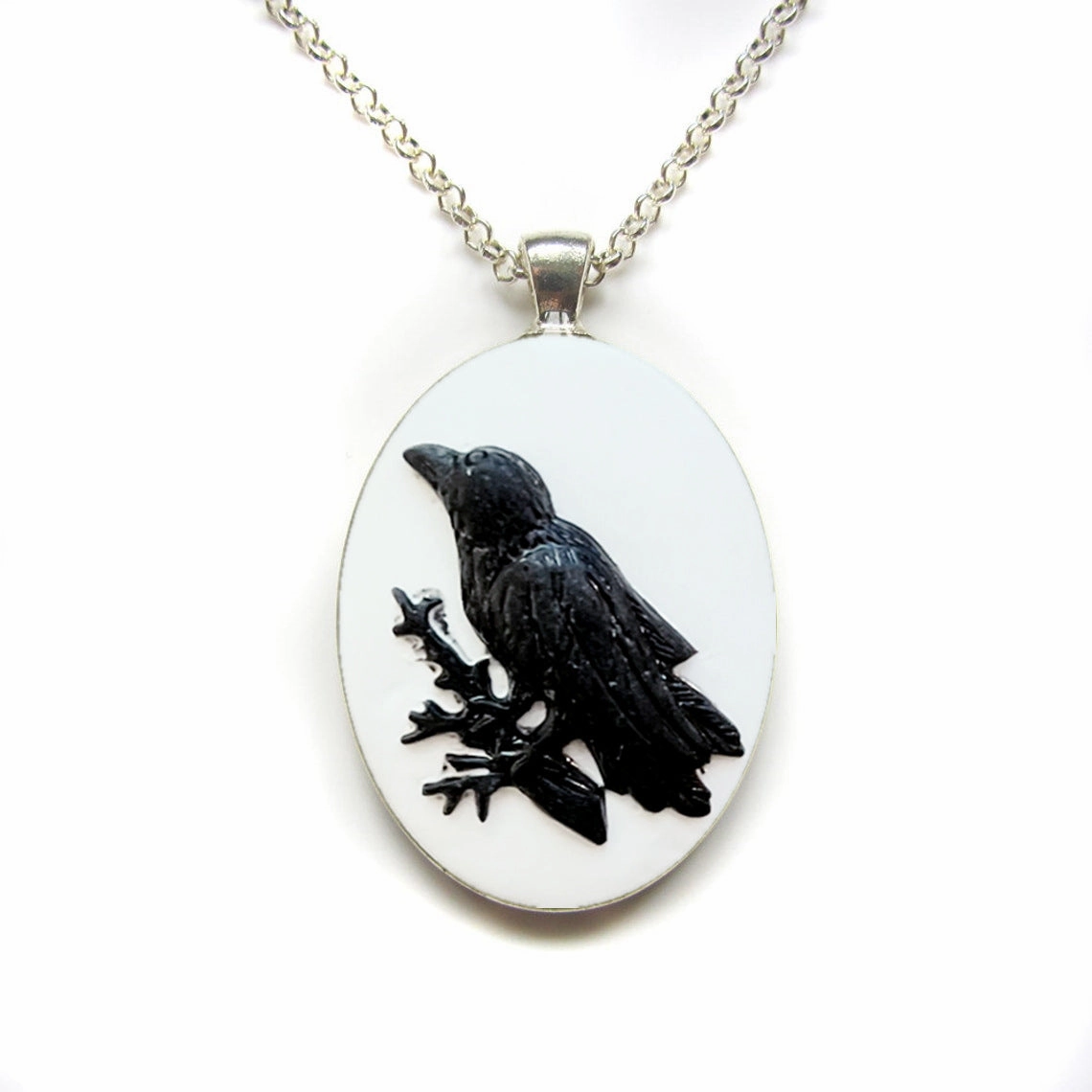 Wholesale Gothic Style Raven Pendant Alloy Necklaces