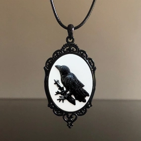 Wholesale Gothic Style Raven Pendant Alloy Necklaces
