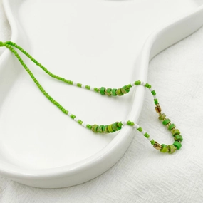 Wholesale Green Crystal Beaded Acrylic Necklaces