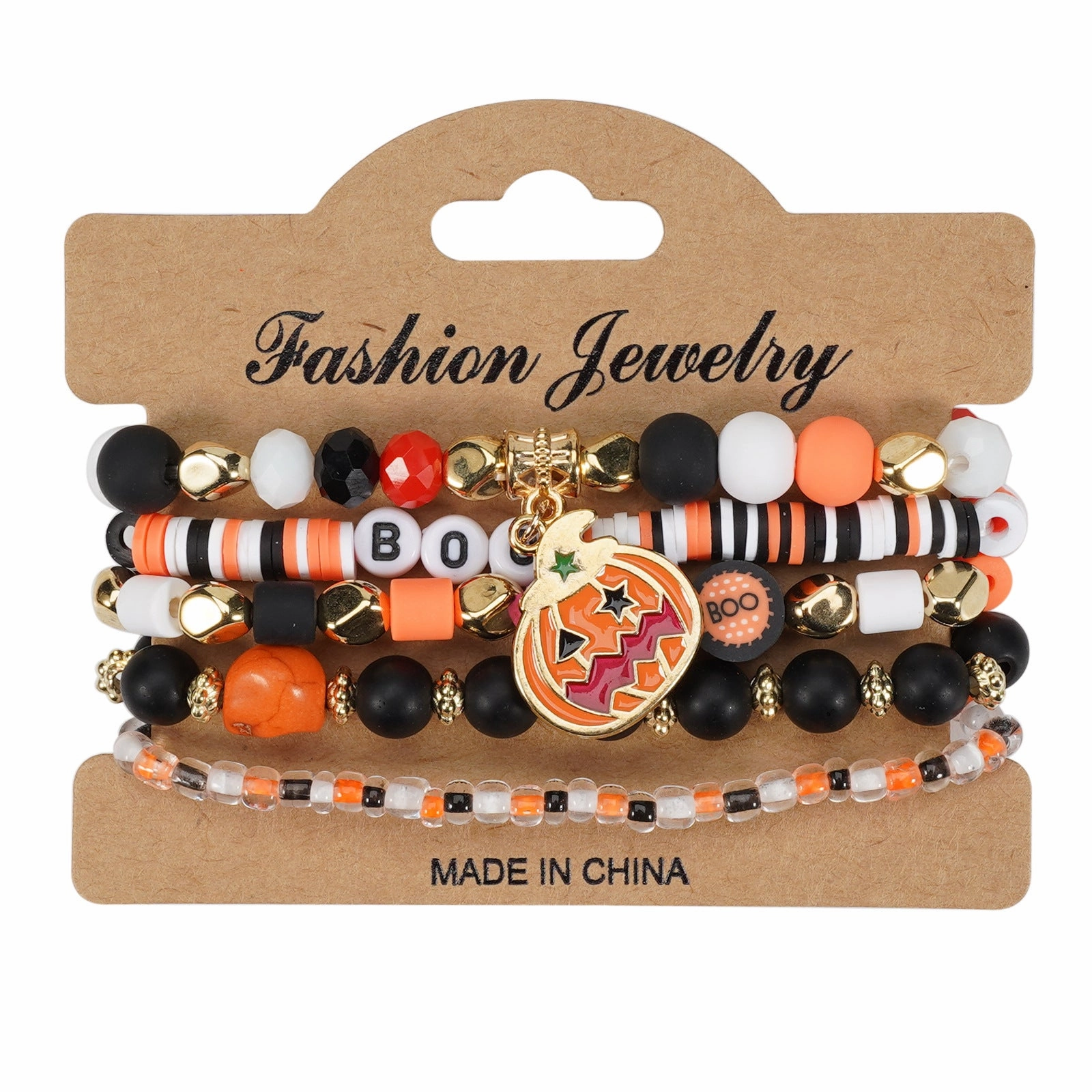 Wholesale Halloween Artificial Crystal Polymer Clay Beads Pumpkin Ghost Bat Hat Pendant Bracelet