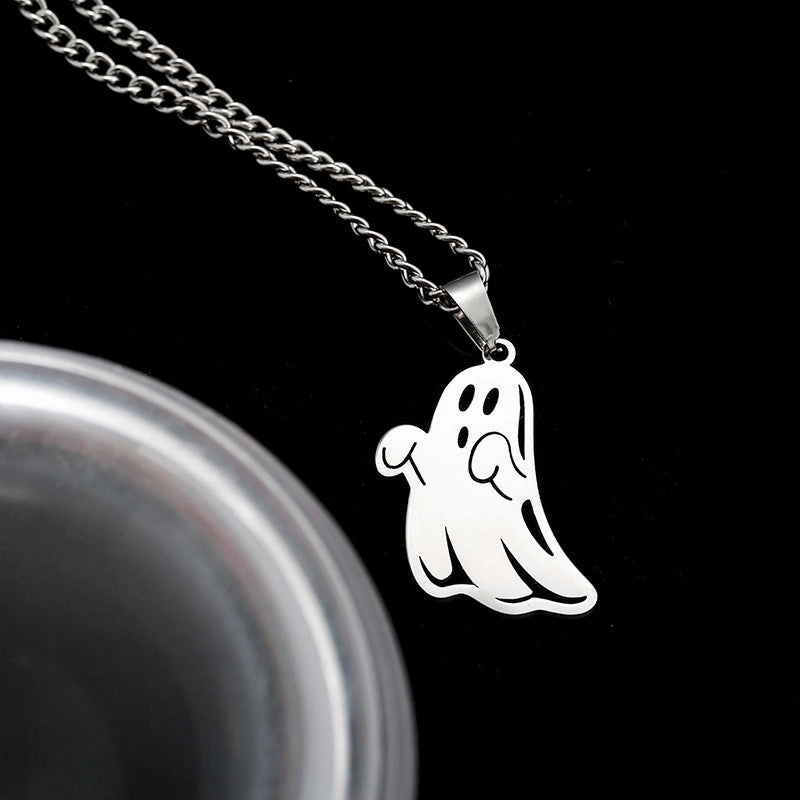 Wholesale Halloween Cute Cartoon Little Ghost Necklace