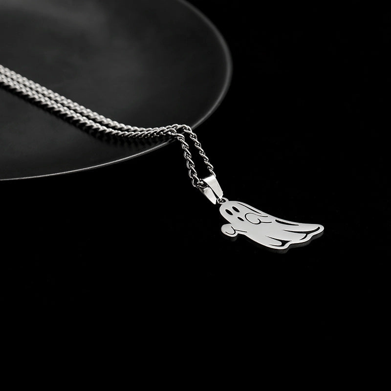 Wholesale Halloween Cute Cartoon Little Ghost Necklace