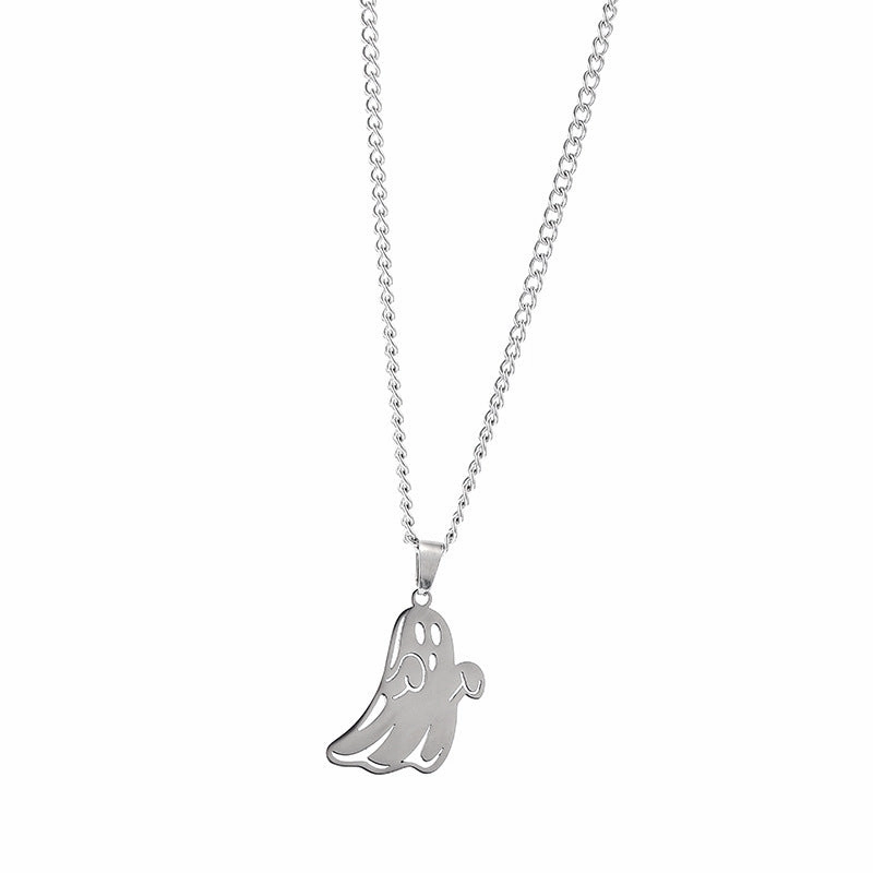 Wholesale Halloween Cute Cartoon Little Ghost Necklace