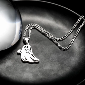 Wholesale Halloween Cute Cartoon Little Ghost Necklace