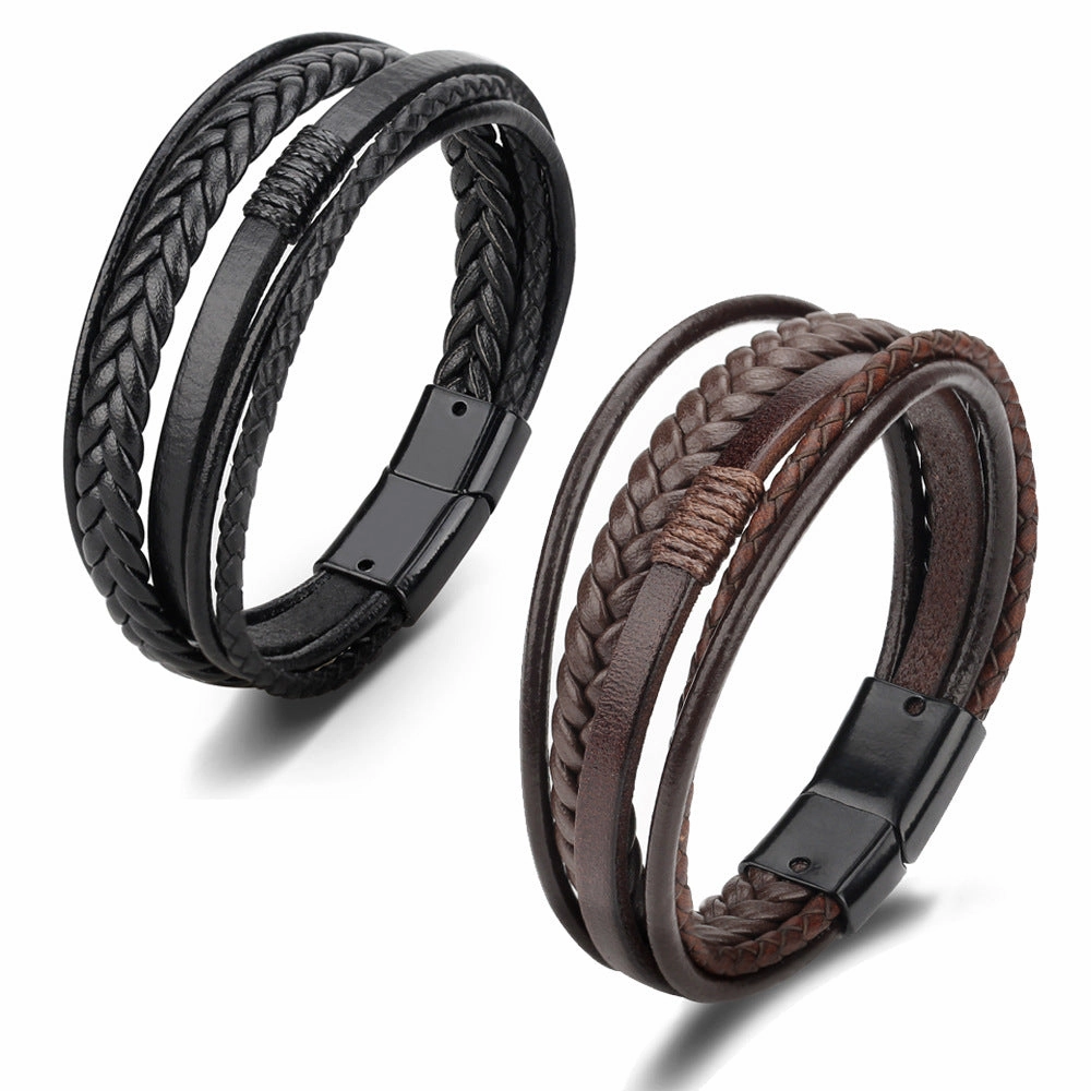 Wholesale Hand-woven leather bracelet