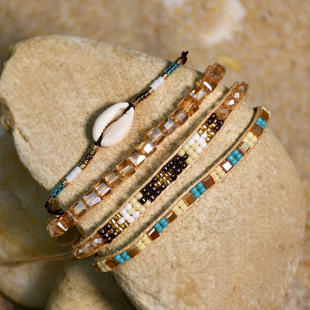 Wholesale Hand Woven Miyuki Rice Beads Multilayer Bracelet