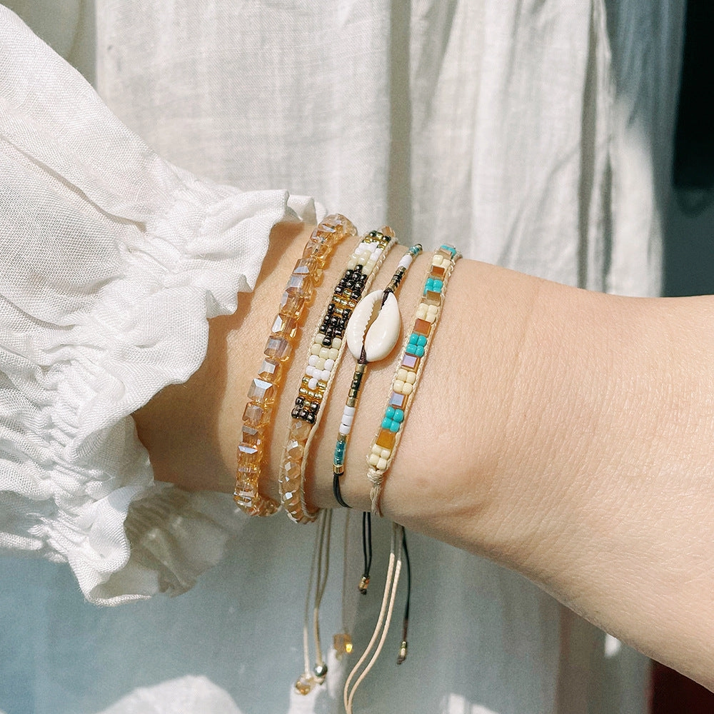 Wholesale Hand Woven Miyuki Rice Beads Multilayer Bracelet