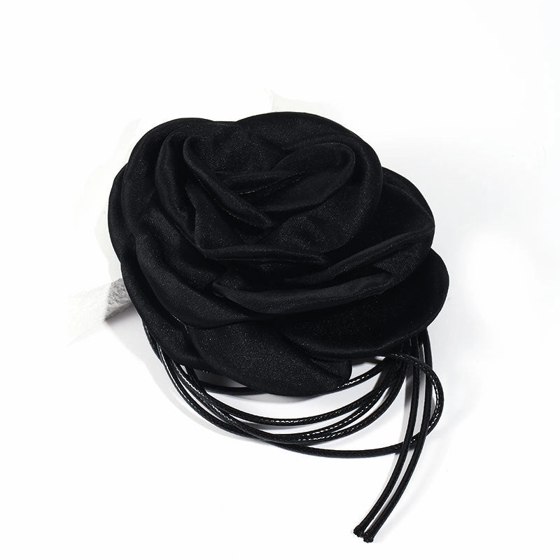 Wholesale Handmade Fabric Flower Bandage Wax Rope Necklaces