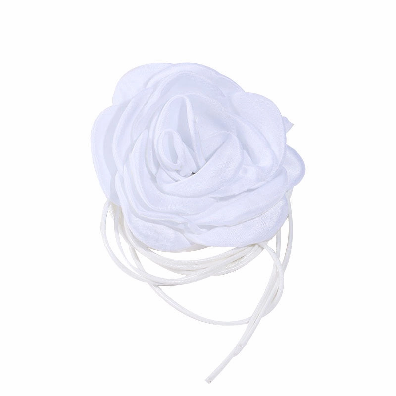 Wholesale Handmade Fabric Flower Bandage Wax Rope Necklaces