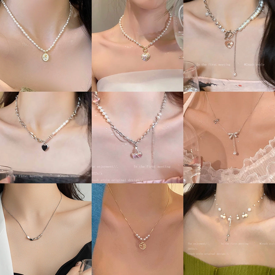 Wholesale Heart Babes Titanium Steel Necklaces