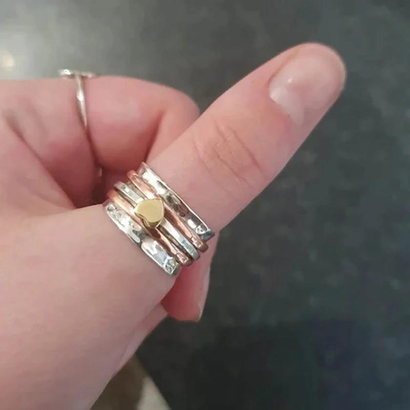Wholesale Heart Circle Alloy Rings
