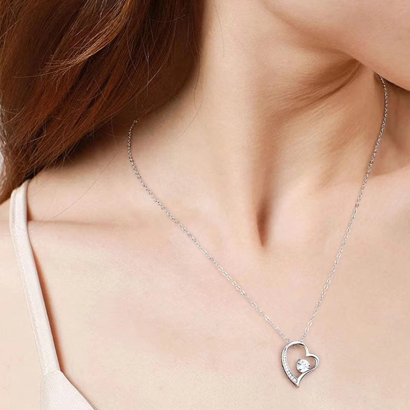 Wholesale Heart Diamond Copper Necklaces