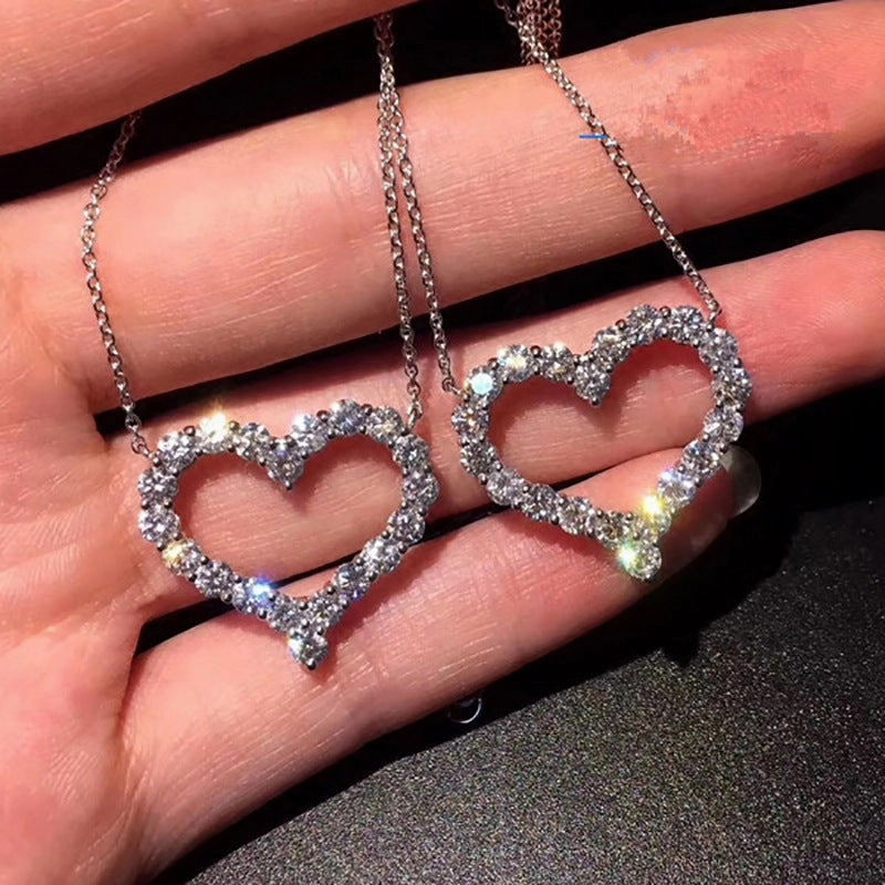 Wholesale Heart Diamond Metal Necklaces