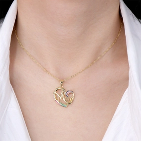 Wholesale Heart Letter Gold Plated Necklaces