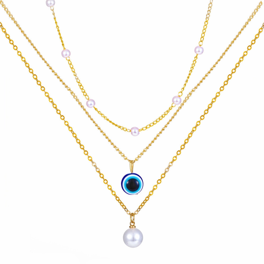 Wholesale Heart Multilayer Pearl Necklaces