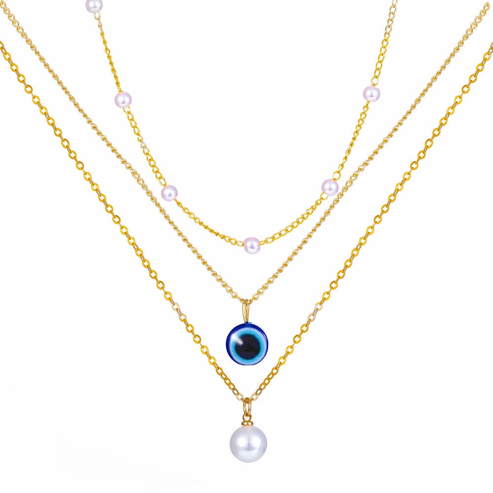Wholesale Heart Multilayer Pearl Necklaces
